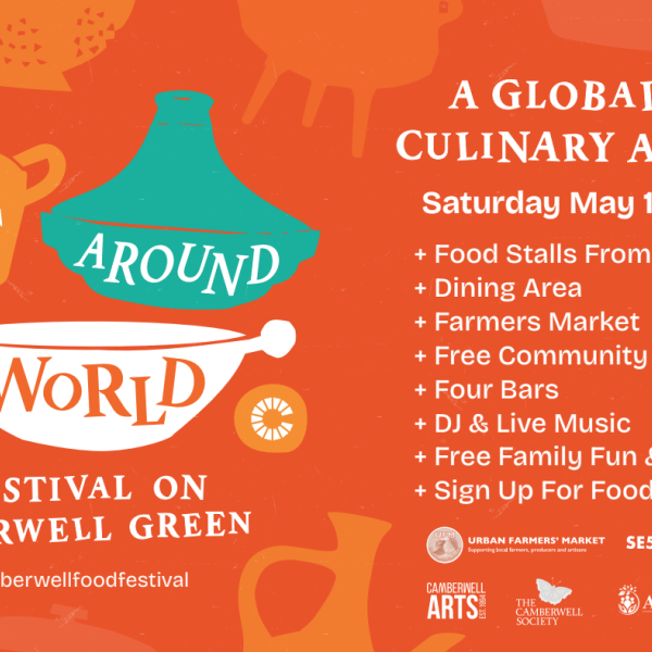 poster for Eat Around the World on Camberwell Green festival
